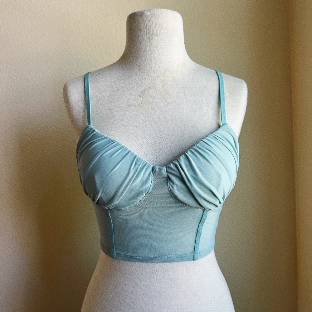 Bozzolo Light Aqua Longline Bralette